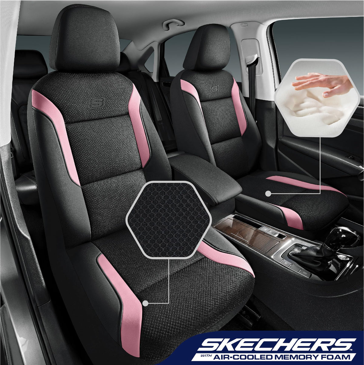 Skechers memory foam layer close-up offering pressure-relief comfort