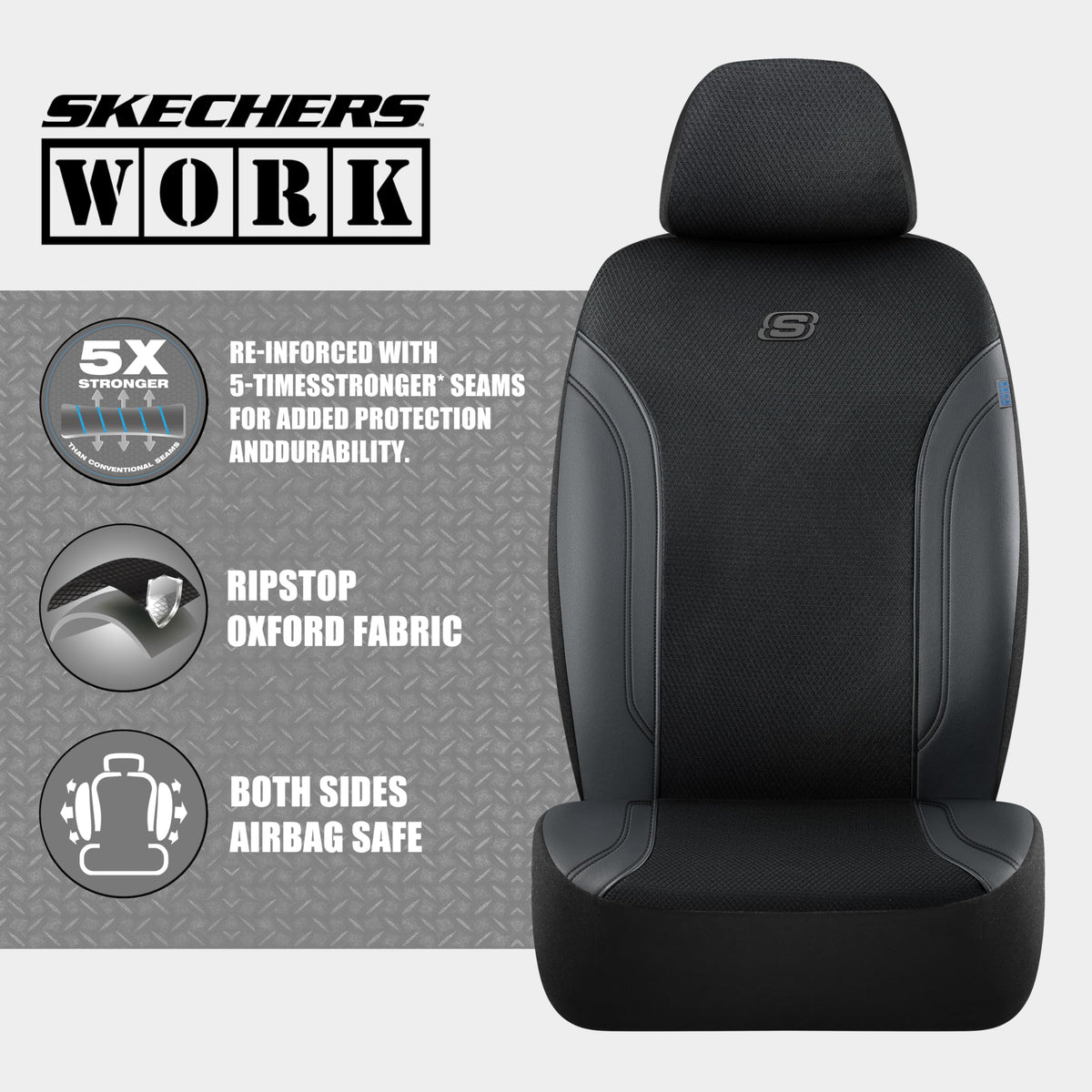 Skechers close-up of oxford fabric texture highlighting durable surface