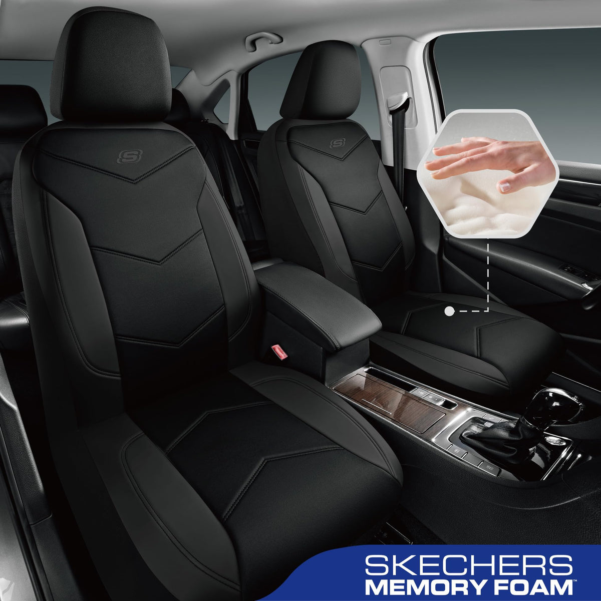 Skechers memory foam layer close-up demonstrating soft support