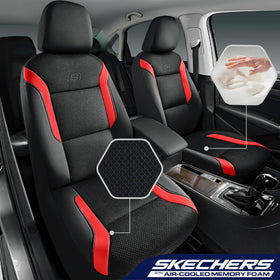 Skechers close-up of memory foam texture highlighting supportive pressure relief