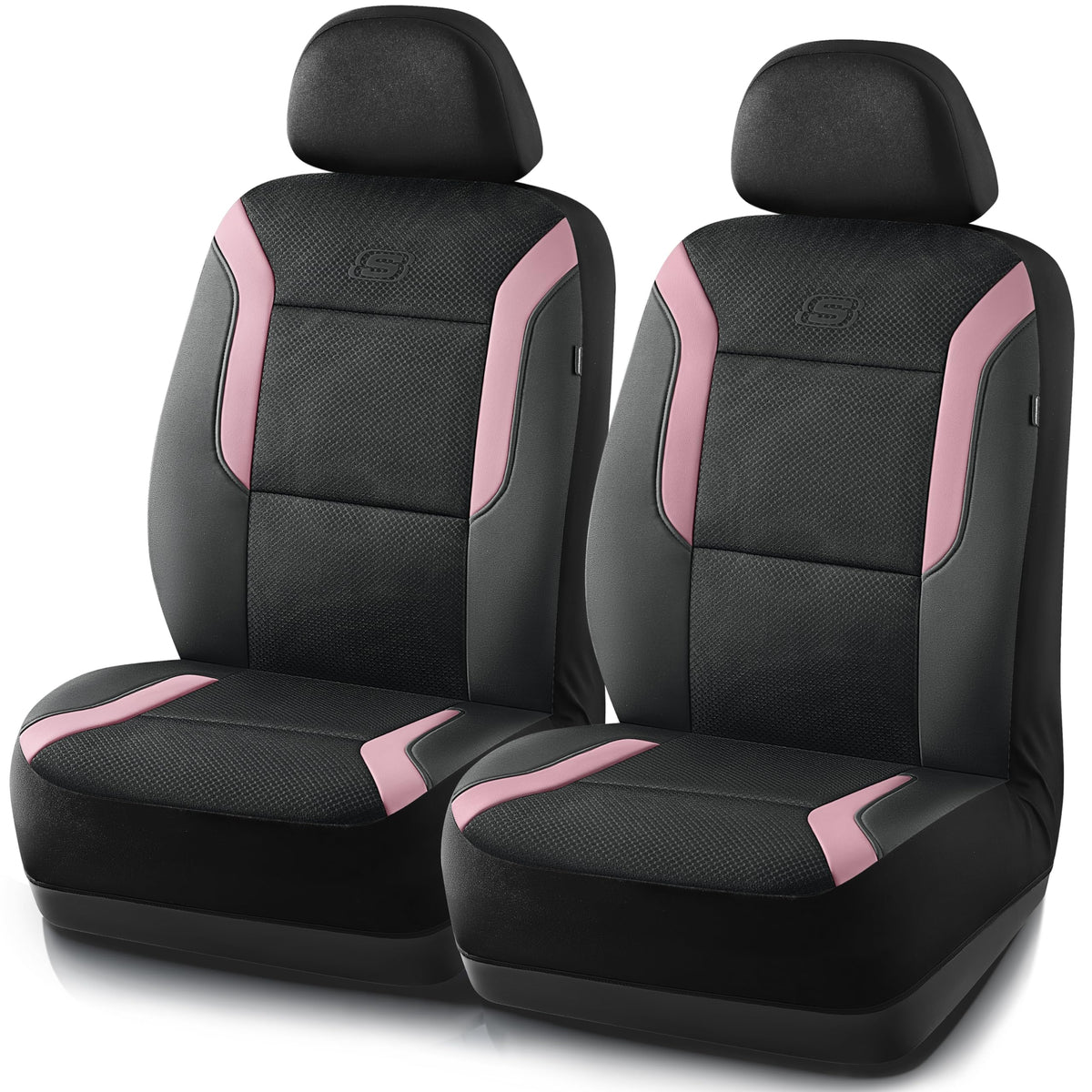Skechers front seat cover full view pink showing protection and style