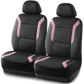 Skechers front seat cover full view pink showing protection and style