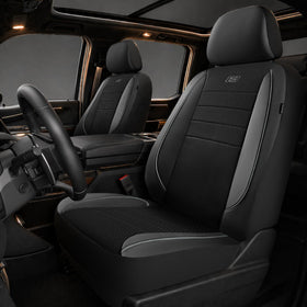 Skechers full front seat cover installed showing fit and comfort