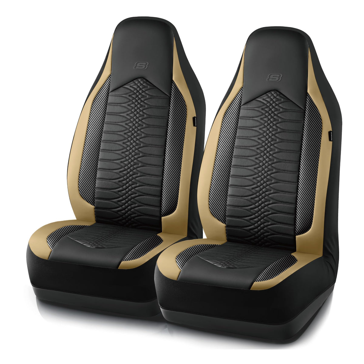 Skechers front seat cover full view showing tailored fit and protection