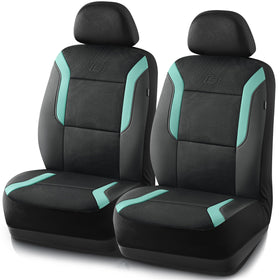 Skechers front seat cover shown installed offering immediate comfort