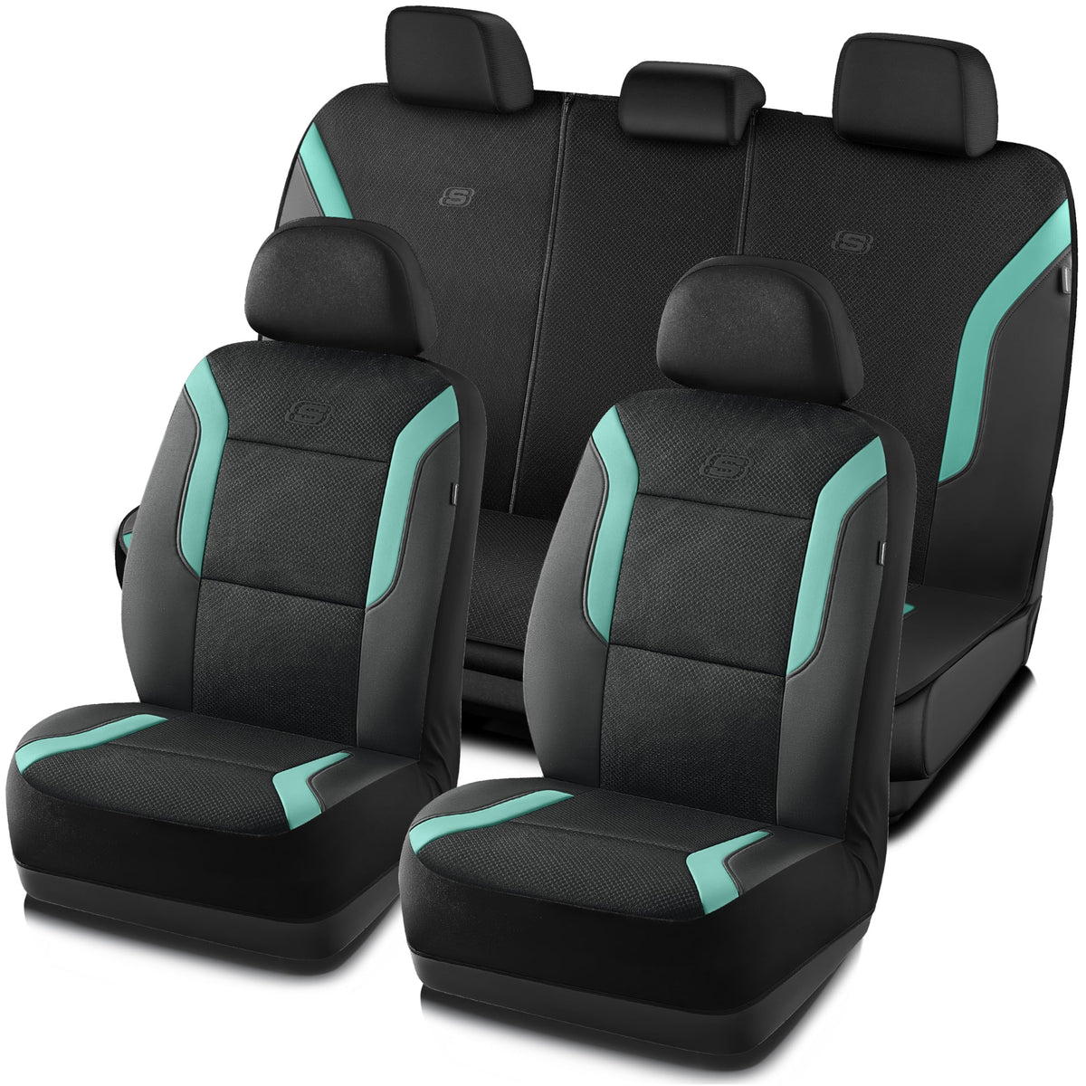 Skechers front seat full view showing comfort and protection