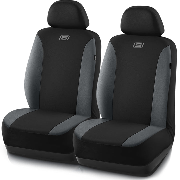 Skechers full front seat cover installed showing protection and clean look