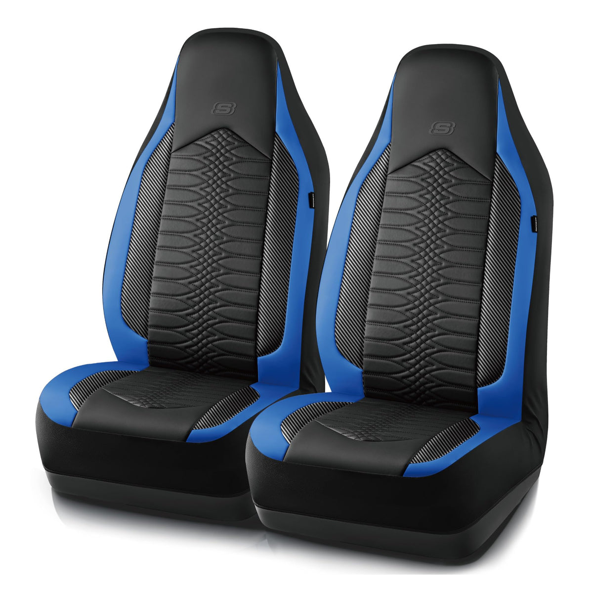 Skechers front seat full view showing elegant quilting and fit benefits