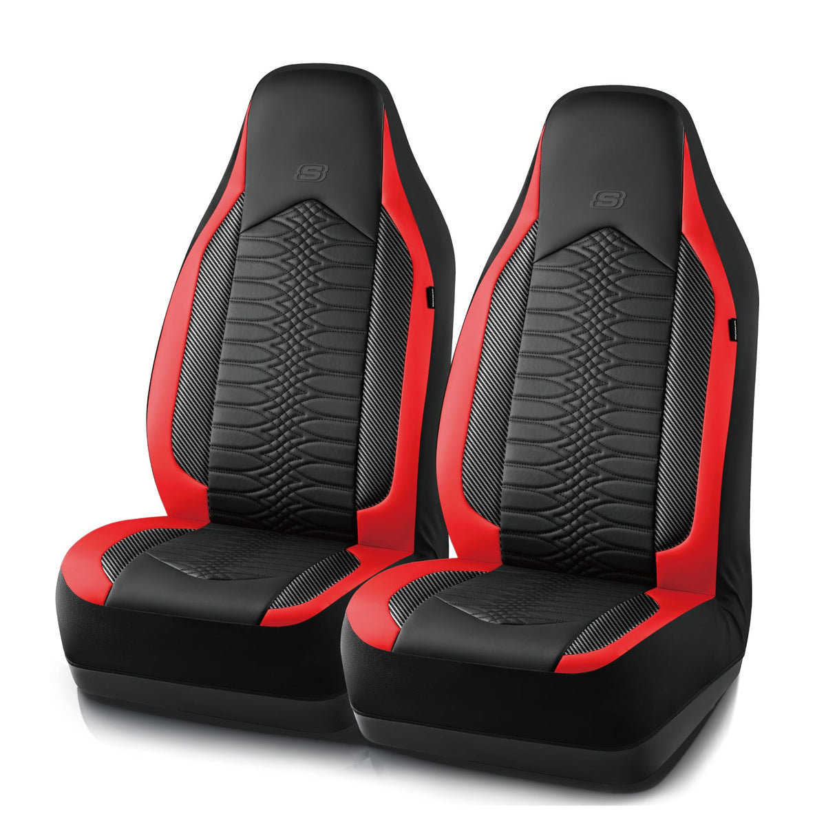Skechers front-view seat covers showing full stylish protection and refined look