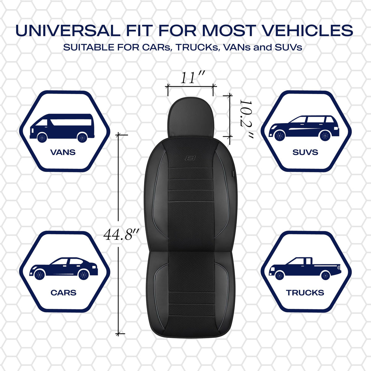 Skechers seat cover installed in vehicle interior for lifestyle comfort