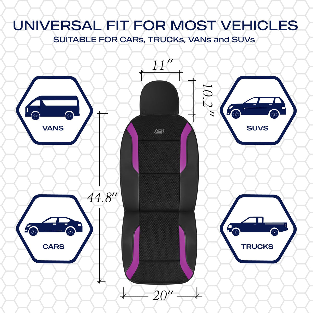 Skechers seat cover installed in SUV interior enhancing style