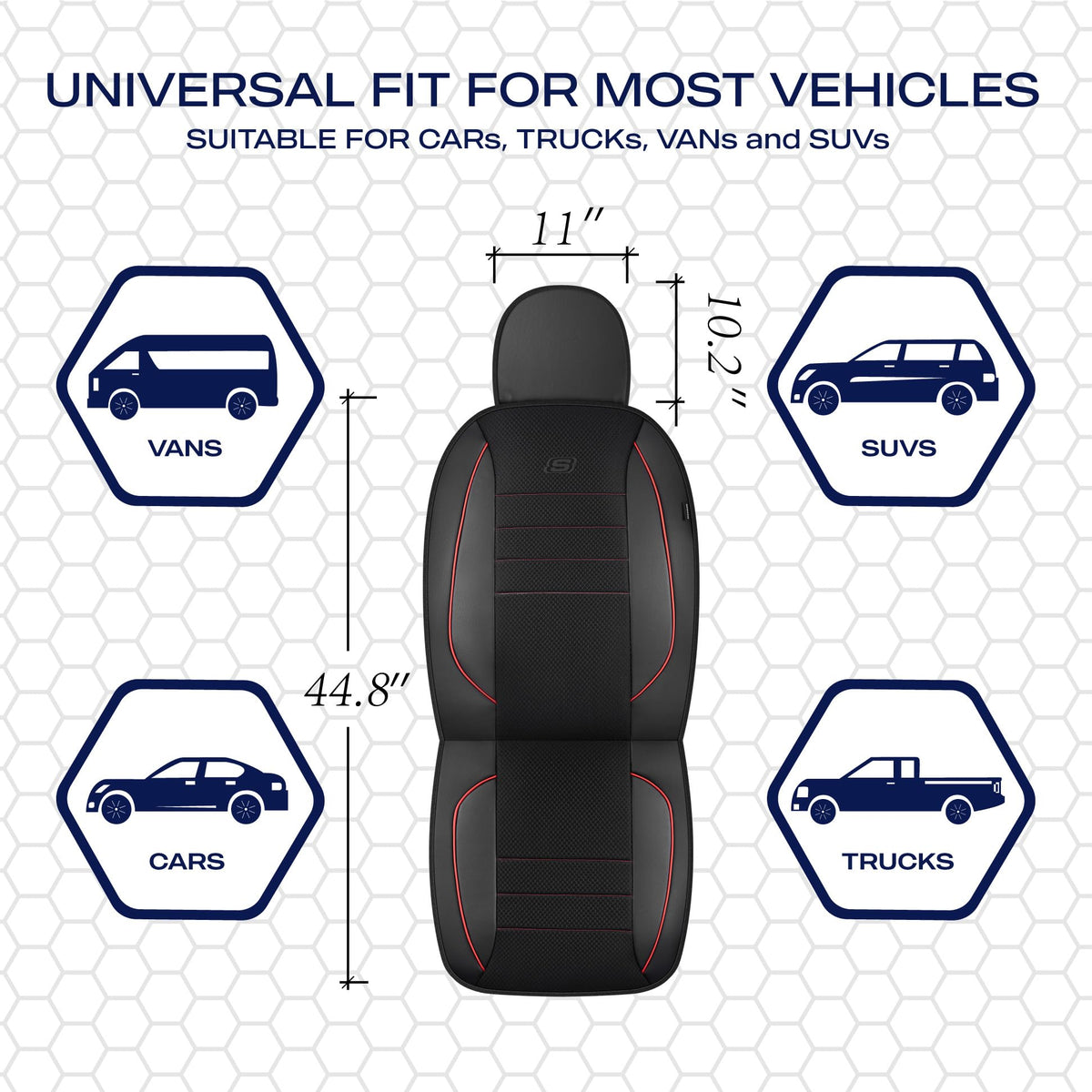 Skechers seat cover installed in SUV lifestyle scene, enhances interior appearance