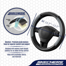 Skechers wheel cover installed in a car demonstrating improved comfort