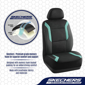 Skechers leather trim stitching showing durable premium finish
