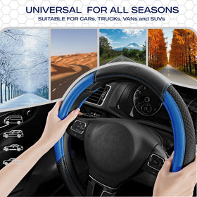 Skechers lifestyle photo inside car showing cooler, protected steering wheel