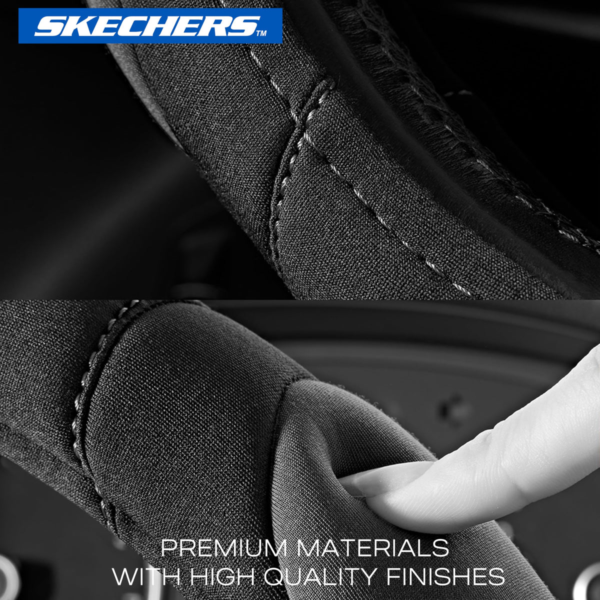 Skechers Lycra breathable surface close-up showing moisture control