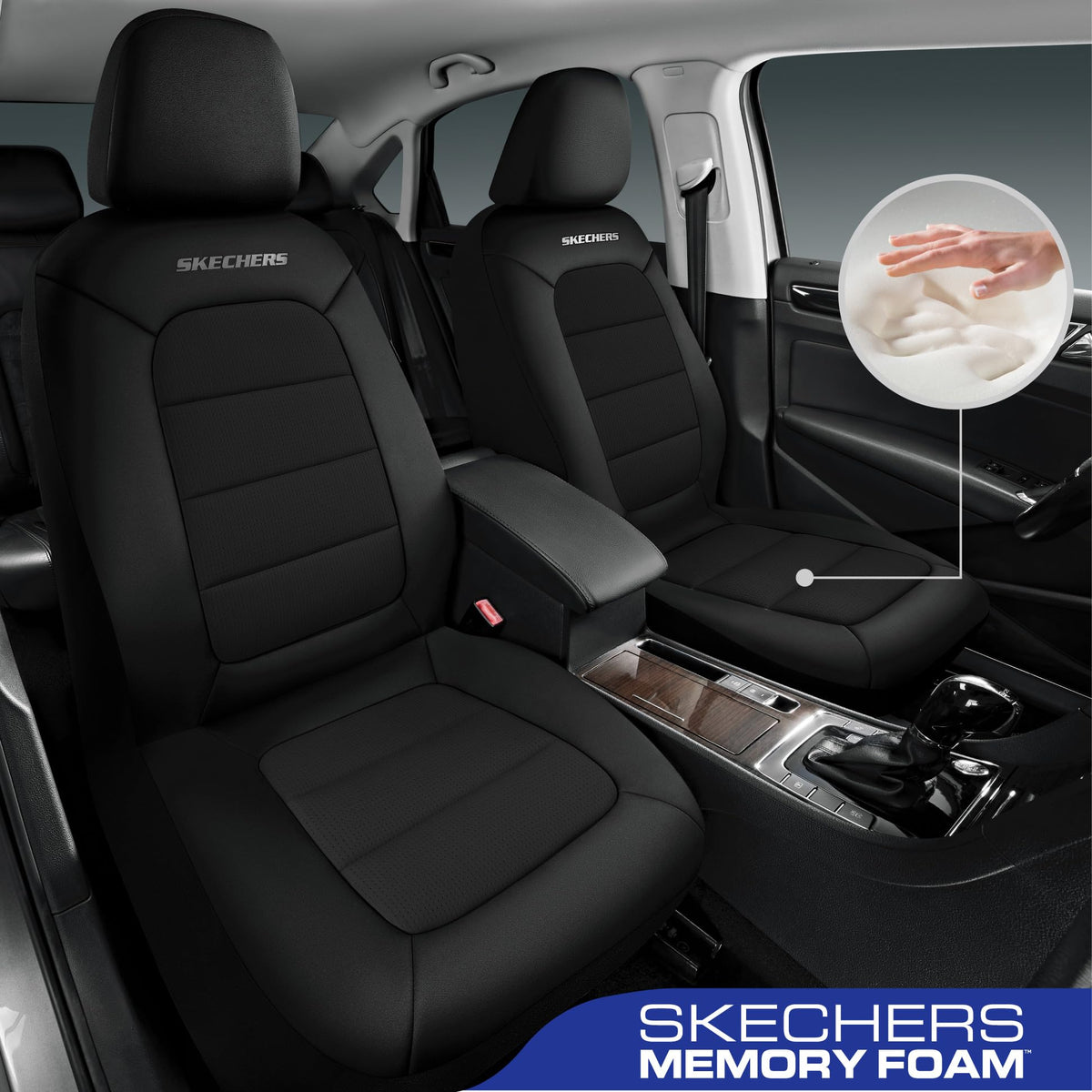 Skechers memory foam close-up demonstrating contouring support