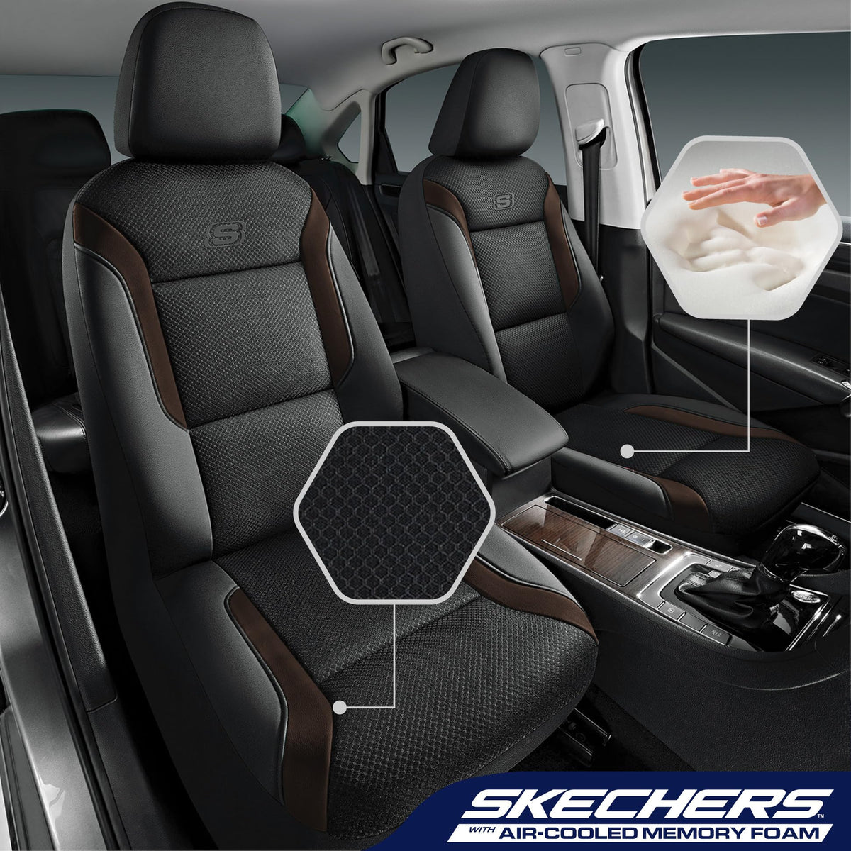 Skechers memory foam close-up illustrating contouring comfort