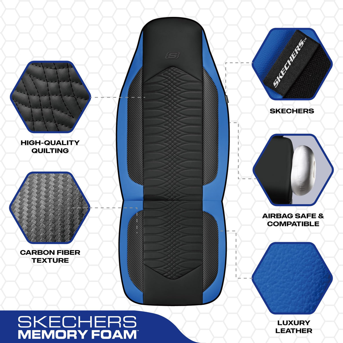 Skechers memory foam cutaway illustrating supportive cushioning benefit