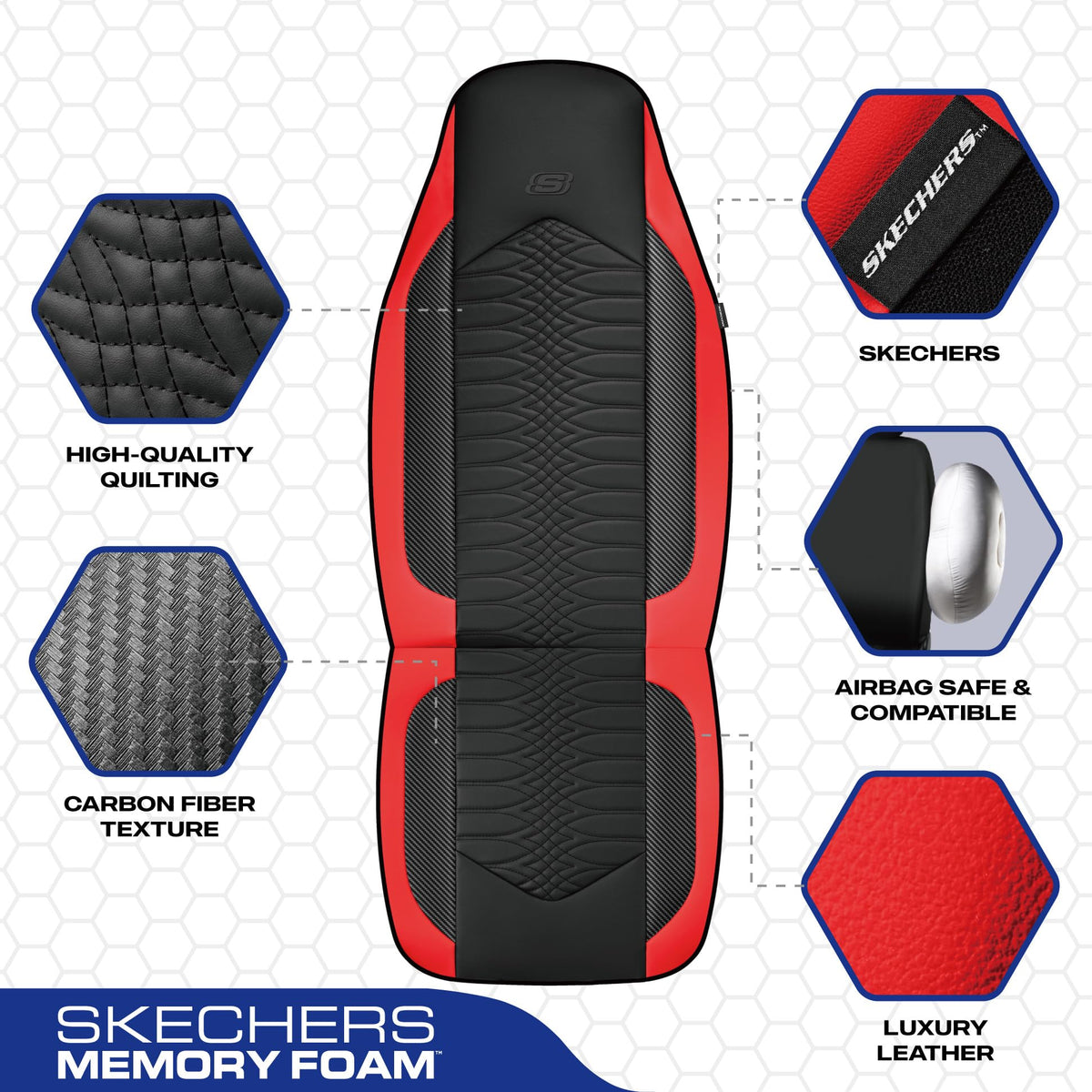 Skechers quilted stitch detail highlighting premium leather texture and durability