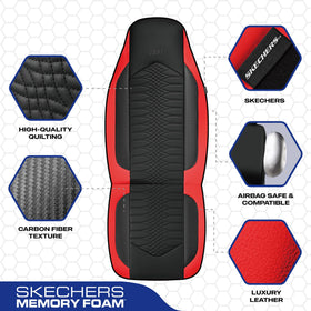 Skechers quilted stitch detail highlighting premium leather texture and durability
