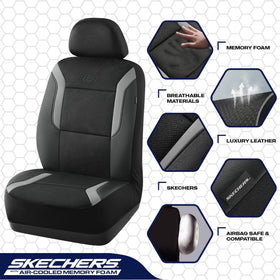 Skechers side view showing airbag compatibility and secure seam placement