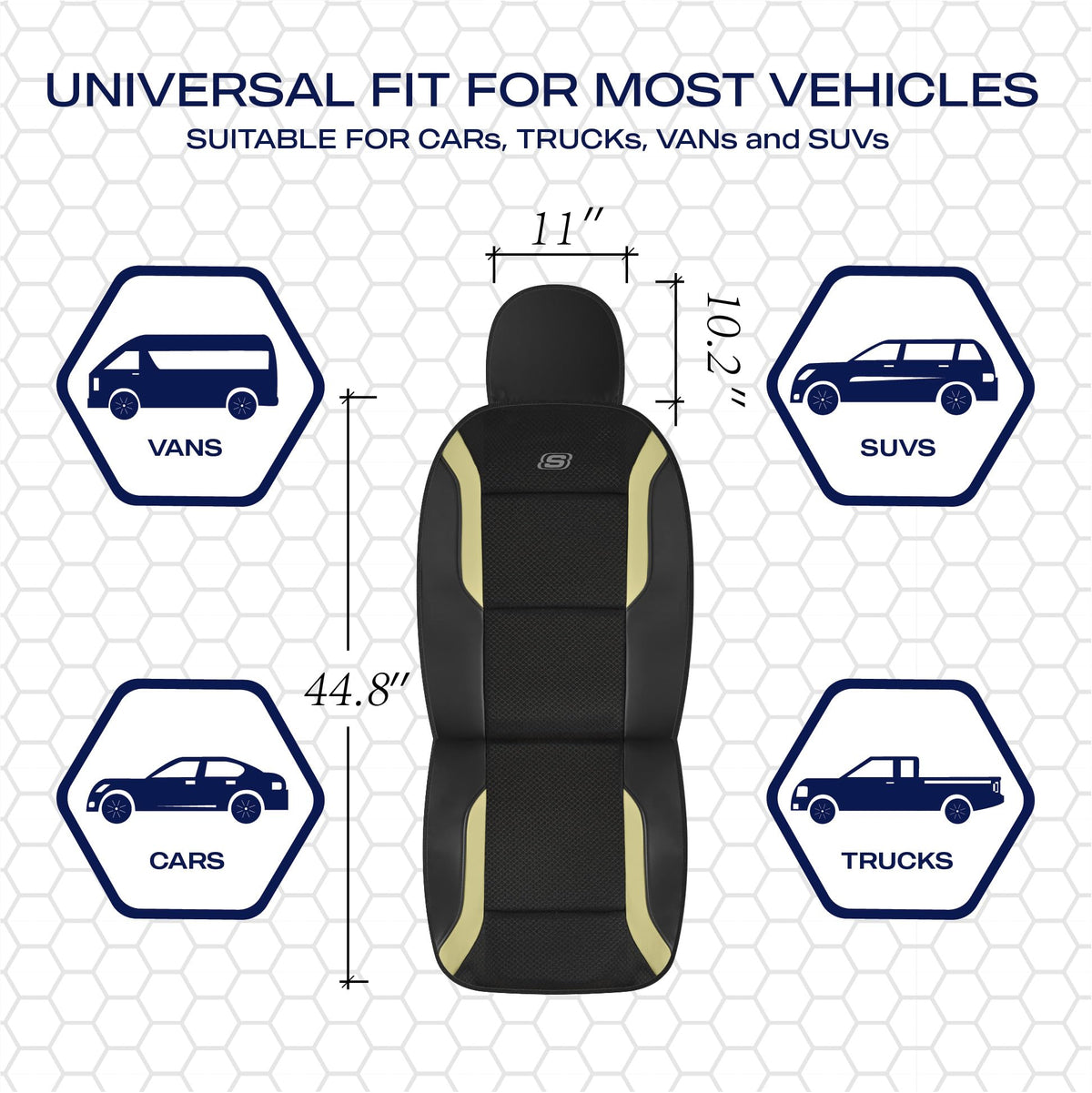 Skechers seat cover installed in car interior for upgraded style