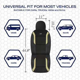Skechers seat cover installed in car interior for upgraded style