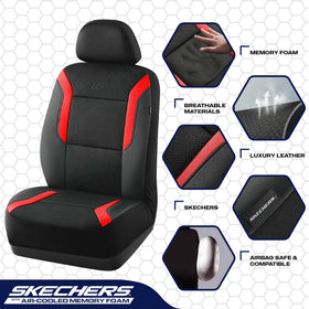 Skechers side-airbag seam closeup showing compatible deployment safety