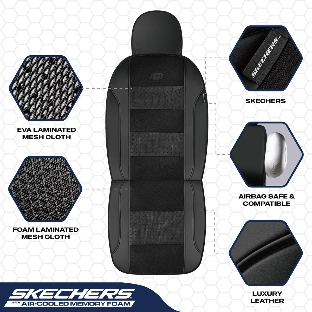 Skechers side airbag seam detail preserving airbag deployment safety