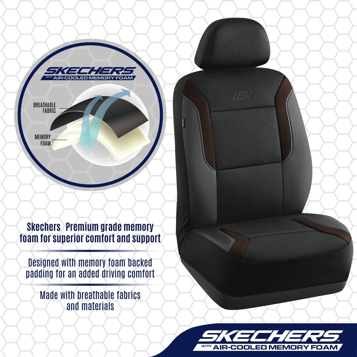 Skechers side view seam proving airbag compatibility and safety