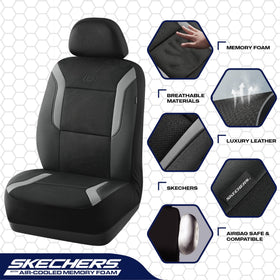 Skechers side seam stitching designed for airbag compatibility and safety