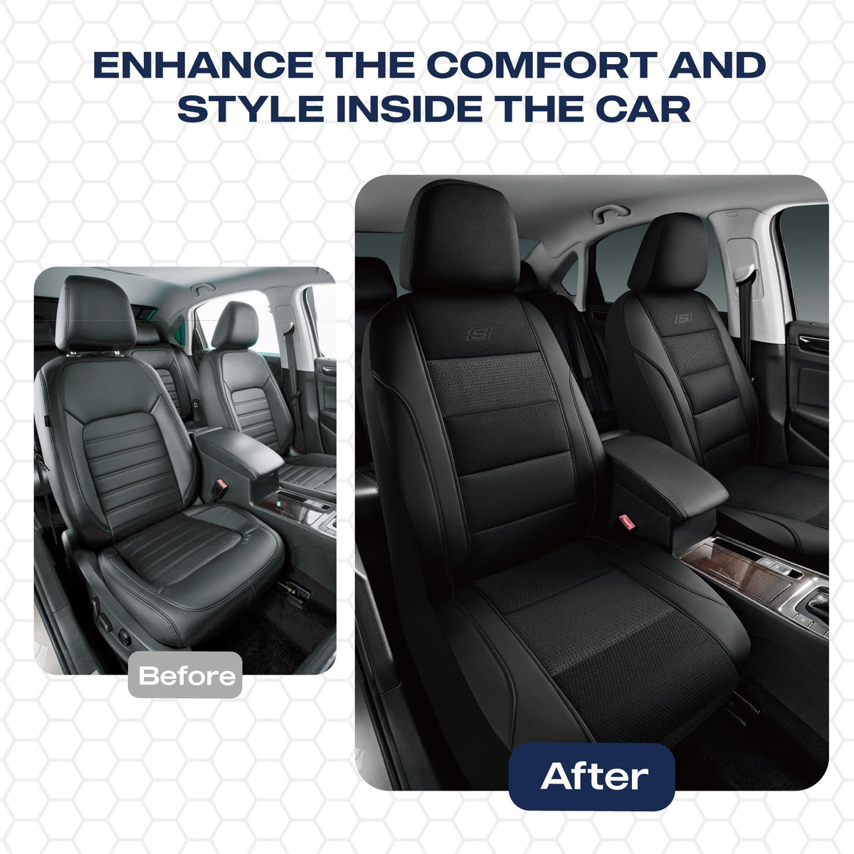 Skechers size comparison showing cover scale on a car seat for universal fit