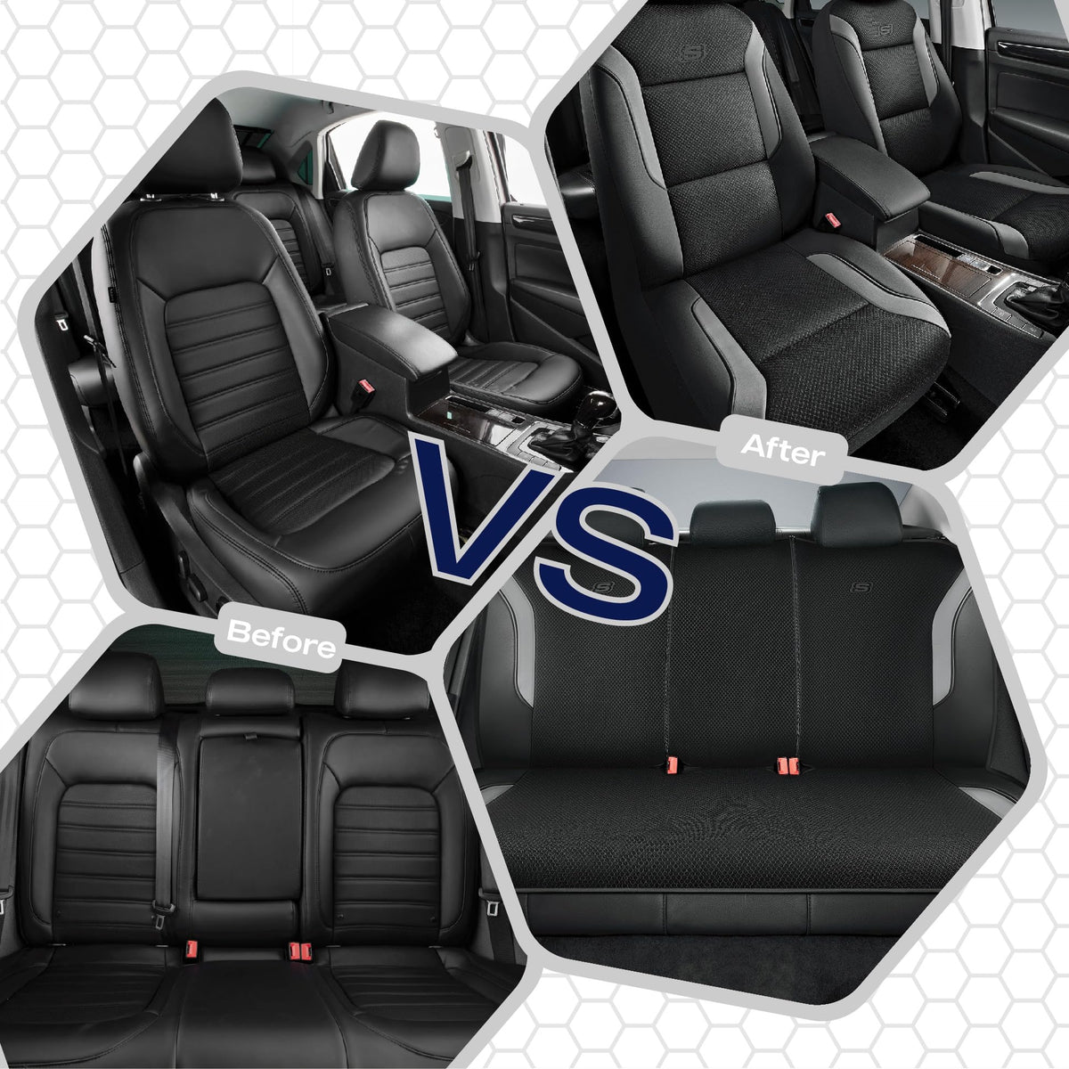 Skechers front seat beside ruler showing fit and scale for most vehicles