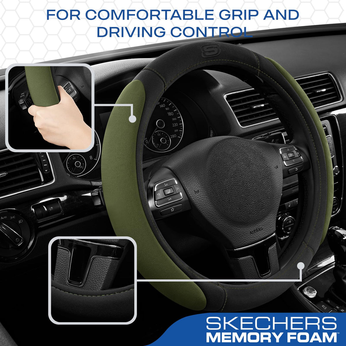 Skechers cover installed in vehicle interior showing comfort and stylish protection