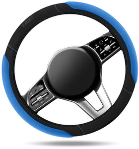Skechers installed cover in car interior demonstrating improved grip and comfort while driving