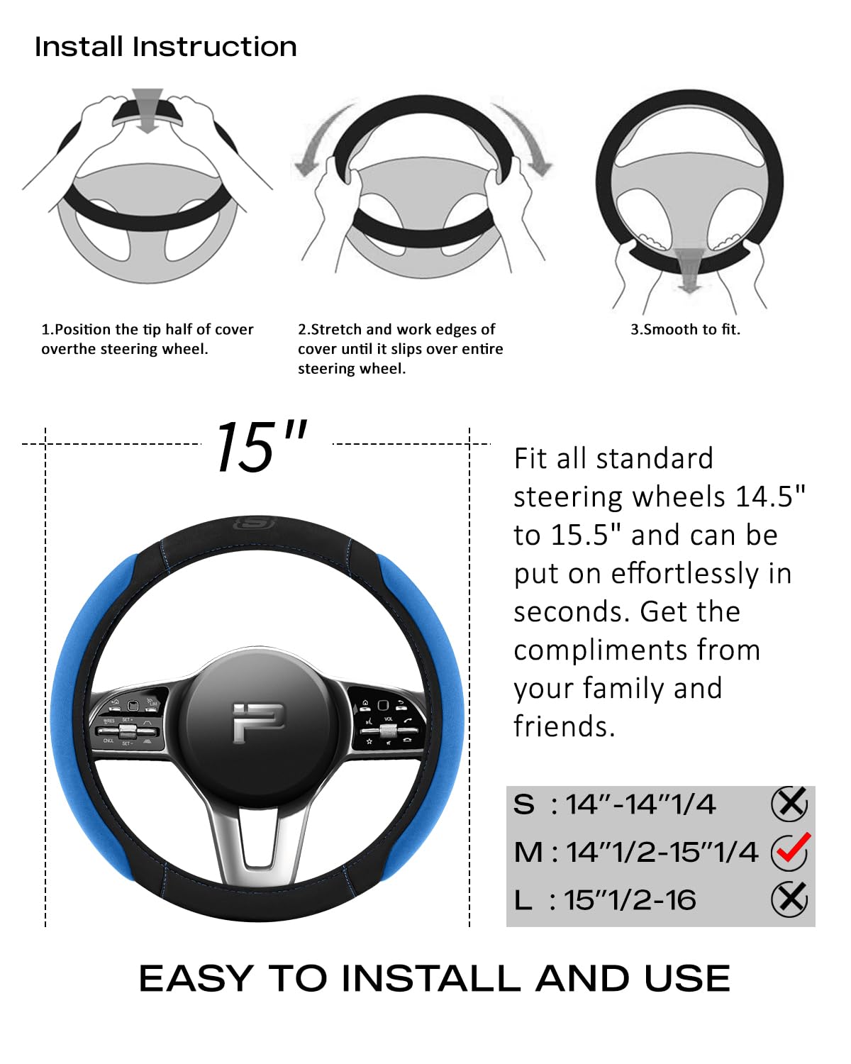Skechers lifestyle shot of driver holding wheel with cover for reduced fatigue and better control