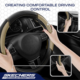 Skechers leather texture and seam closeup highlighting durable stitching