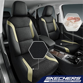 Skechers air-cool mesh close-up showing breathable surface benefit