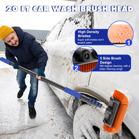 SKGPOLE telescopic pole fully extended reaching high surfaces with stable grips