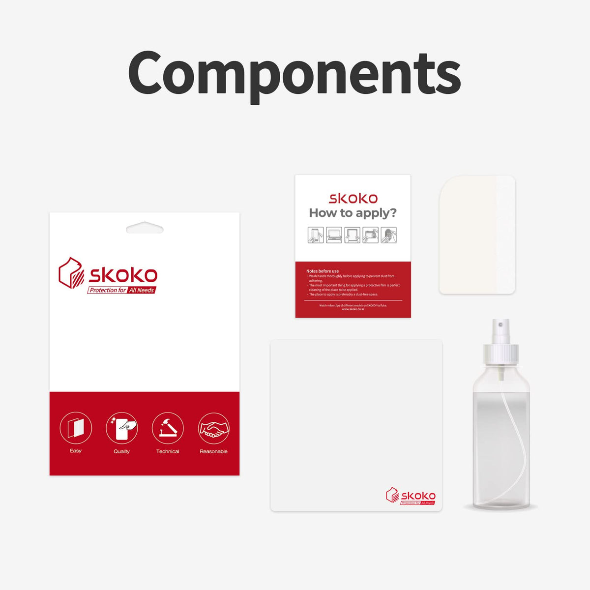 skoko film close-up texture highlighting transparency and scratch resistance benefits
