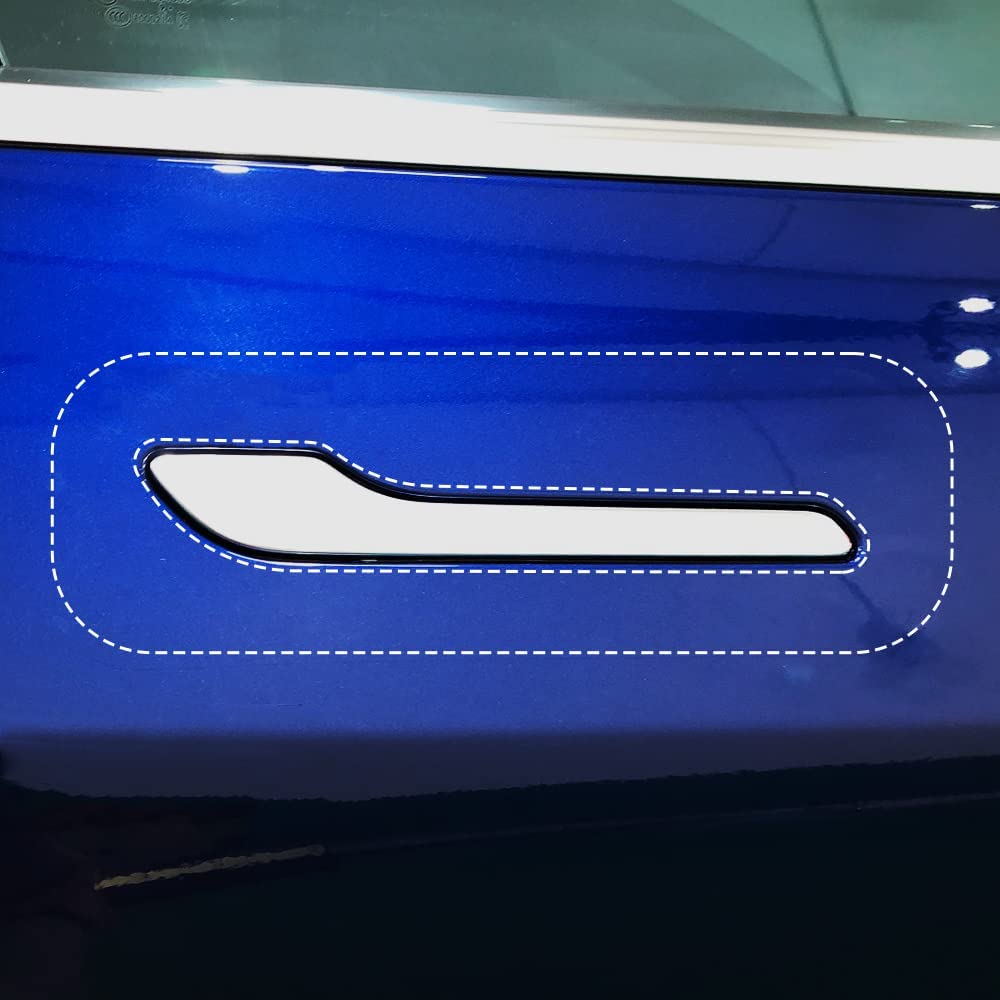 skoko packaging showing complete 4-piece Tesla handle protection kit benefits durability