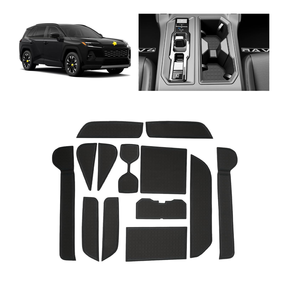 SKTU front door mat installed in 2026 RAV4 protects storage and adds neat finish