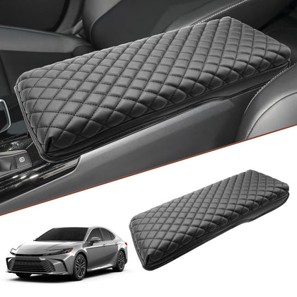 SKTU front view of armrest cover showing exact Camry fit and protection