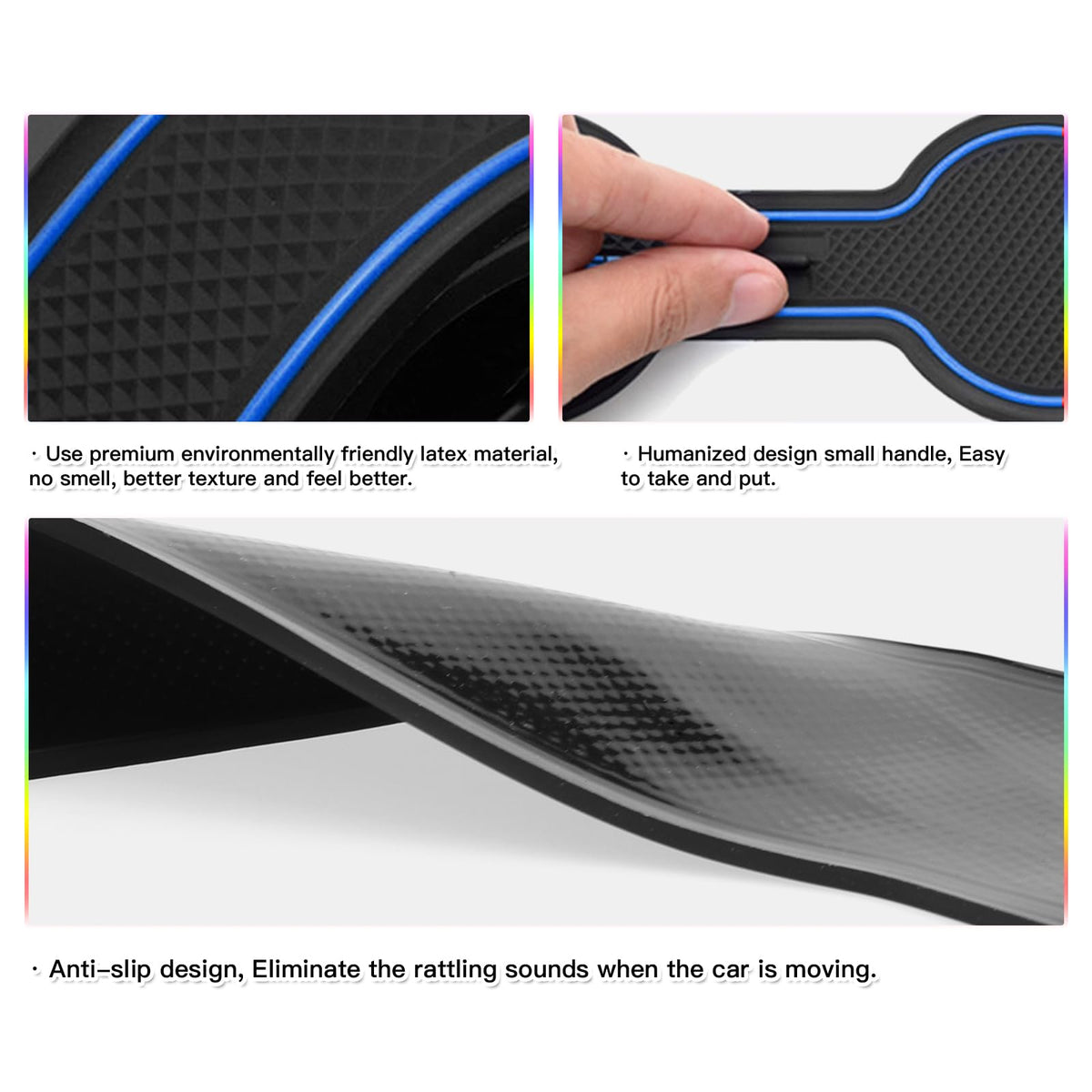 SKTU door slot mat close-up texture highlighting non-slip latex rubber and scratch resistance
