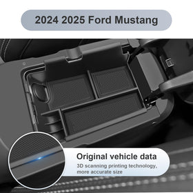 SKTU insert being placed into Mustang console demonstrating tool-free install benefit