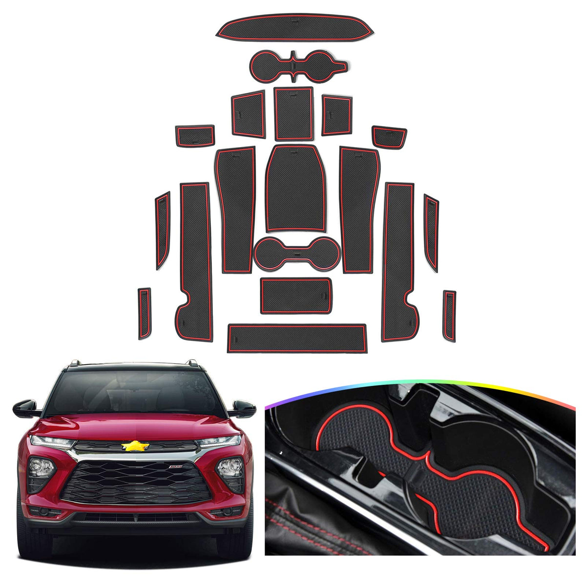 SKTU front door mat red installed protects door pocket and prevents scratches