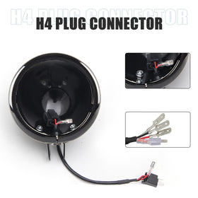 SKTYANTS H4 wiring harness connector detail for quick plug-and-play electrical hookup