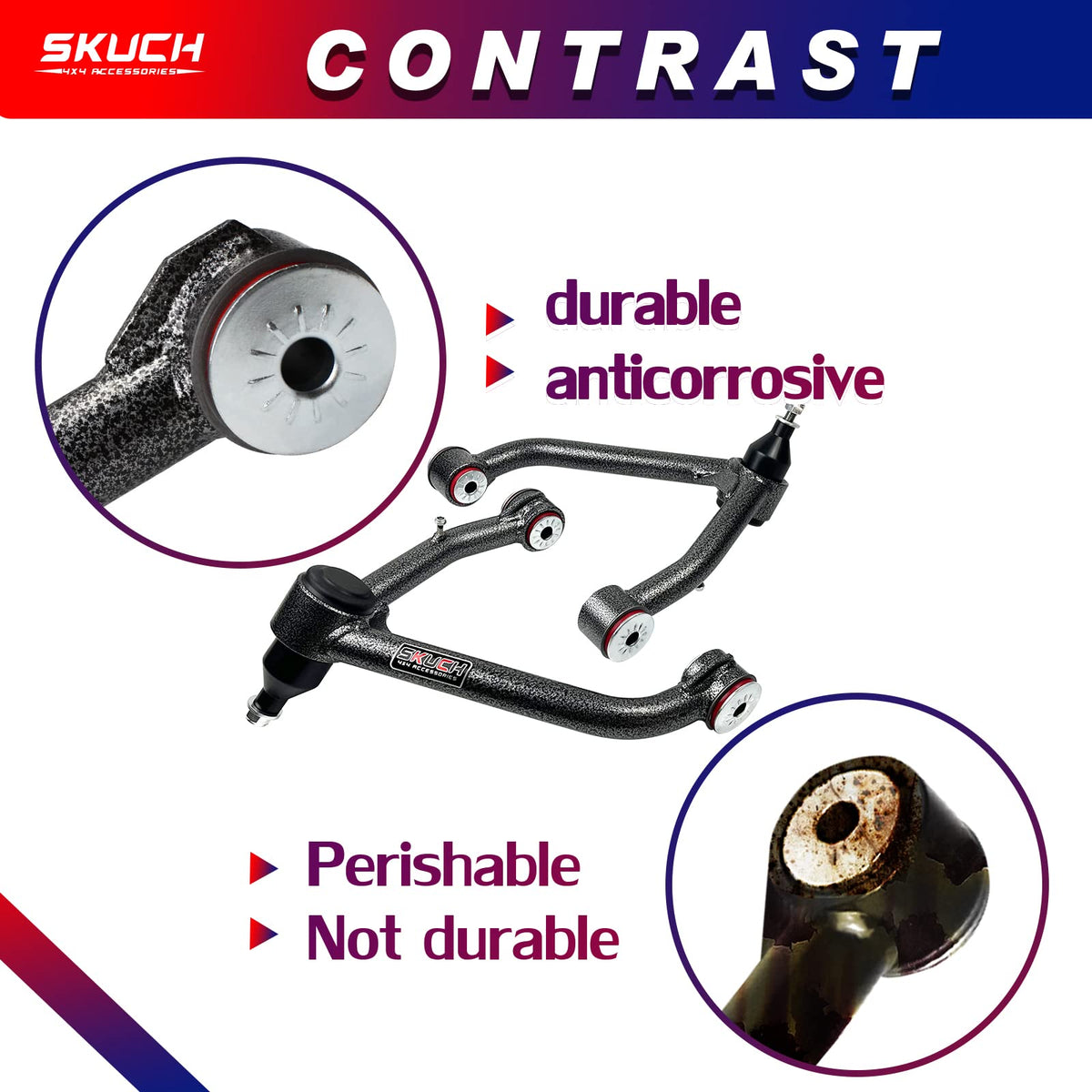 SKUCH 4X4 mounted on truck front view restoring alignment and improved handling
