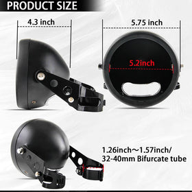 skuntuguang side profile of metal headlight housing showing robust construction